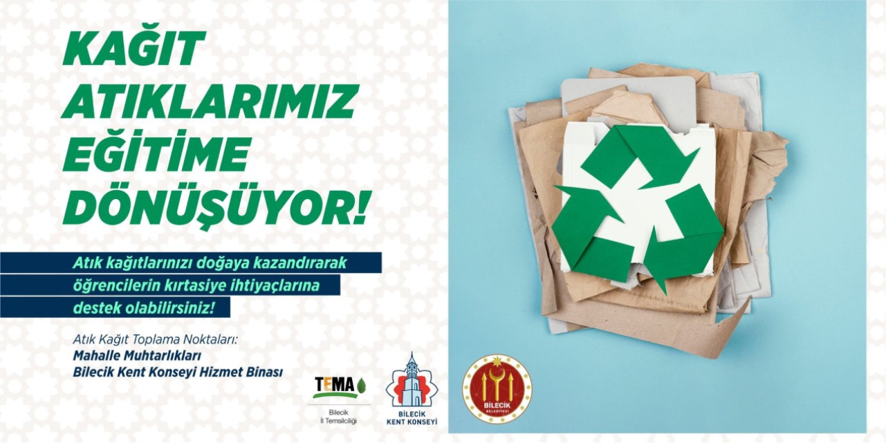 Kağıt atıkları eğitim yararına dönüşüyor