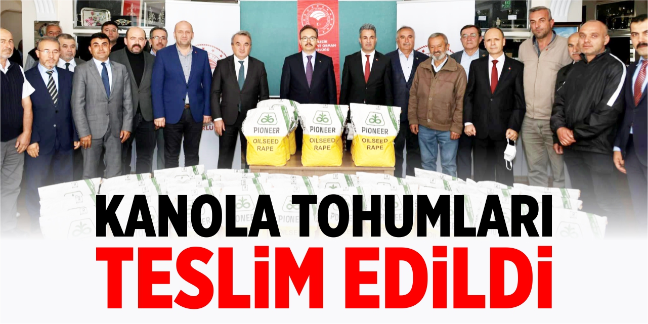 Kanola tohumları teslim edildi