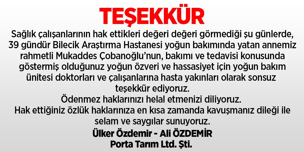 TEŞEKKÜR