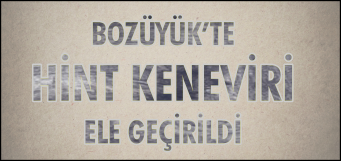 HİNT KENEVİRİ ELE GEÇİRİLDİ