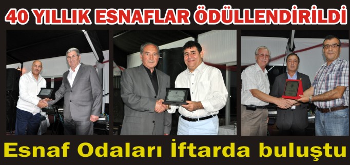 40 YILLIK ESNAFLAR ÖDÜLLENDİRİLDİ