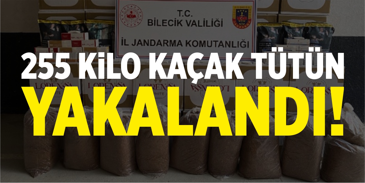 255 kilo kaçak tütün yakalandı!