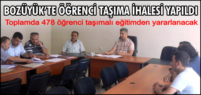 BOZÜYÜK’TE ÖĞRENCİ TAŞIMA İHALESİ YAPILDI