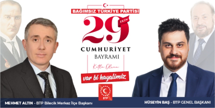 BTP Bilecik Merkez İlçe Başkanı Mehmet Altın - 29 Ekim Cumhuriyet Bayramı Kutlama