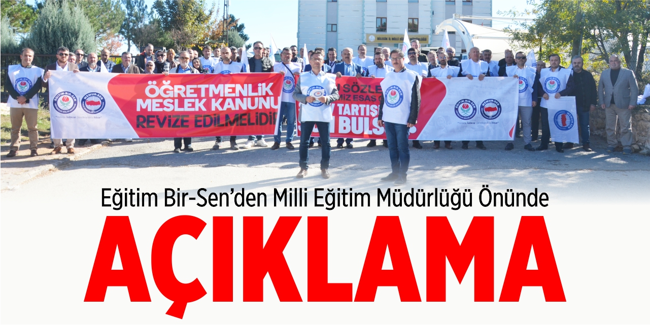 Eğitim Bir-Sen’den Milli Eğitim Müdürlüğü önünde açıklama