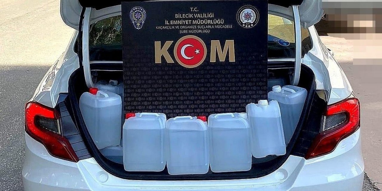 Bilecik’te 600 litre etil alkol ele geçirildi