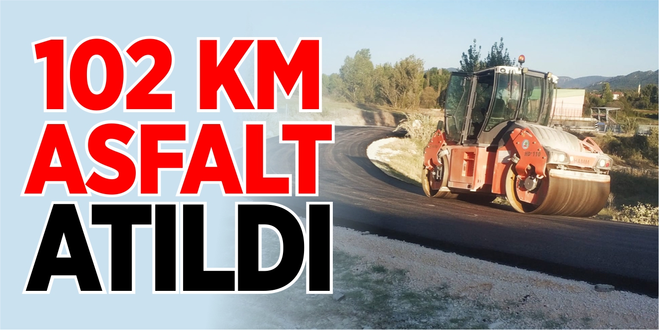 102 km asfalt atıldı