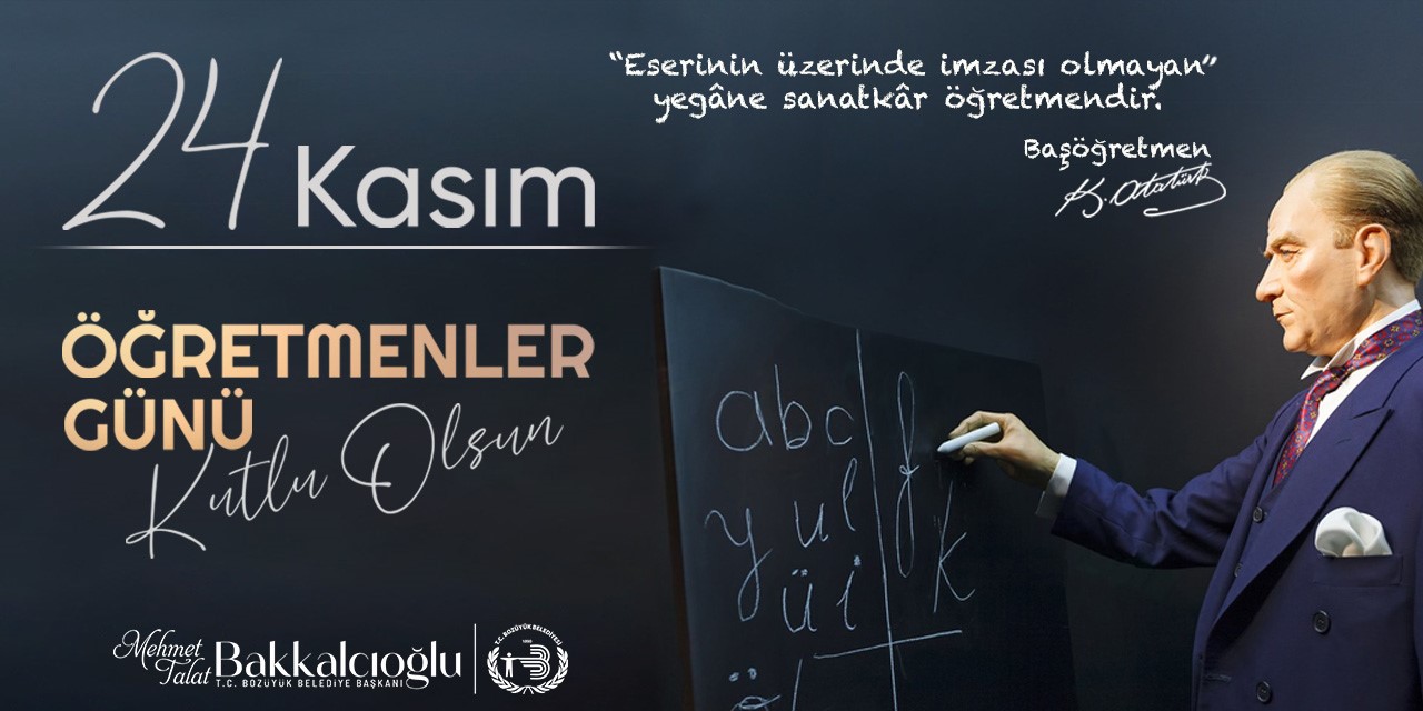 Bozüyük Belediyesi 24 Kasım Öğretmenler Günü Tebrik İlanı