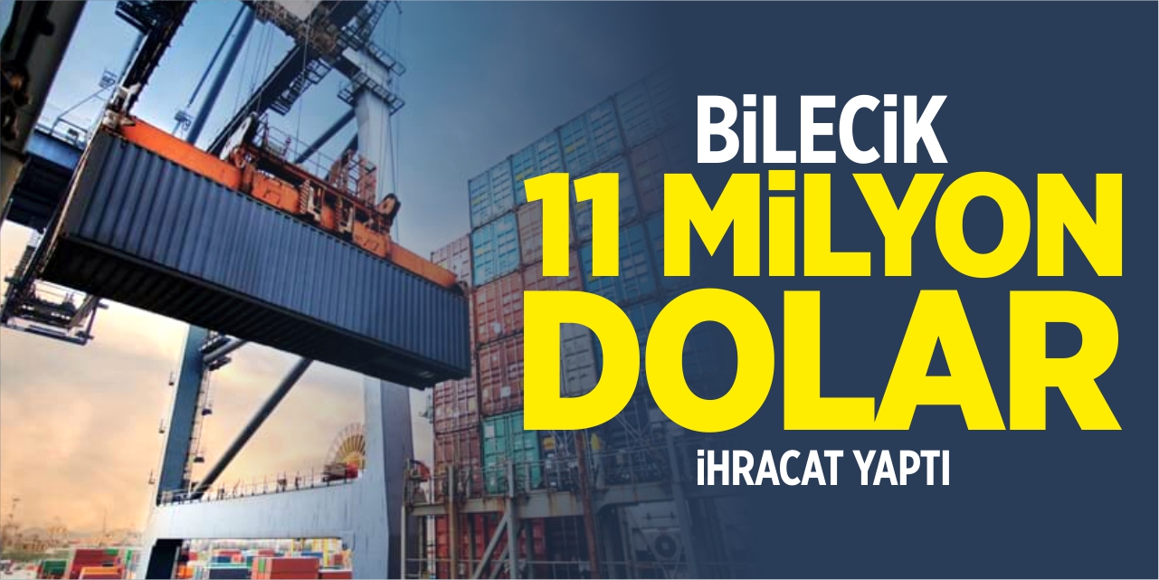 Bilecik, 11 milyon dolar ihracat yaptı