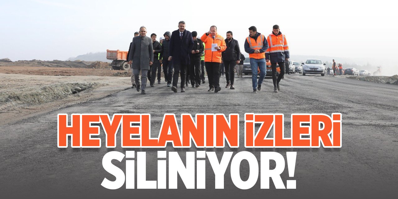 Heyelanın izleri siliniyor!