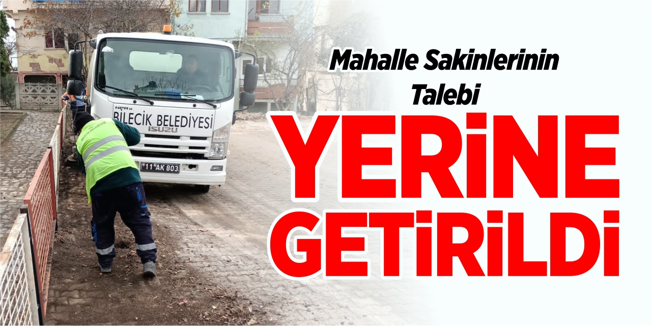 Mahalle sakinlerinin talebi yerine getirildi