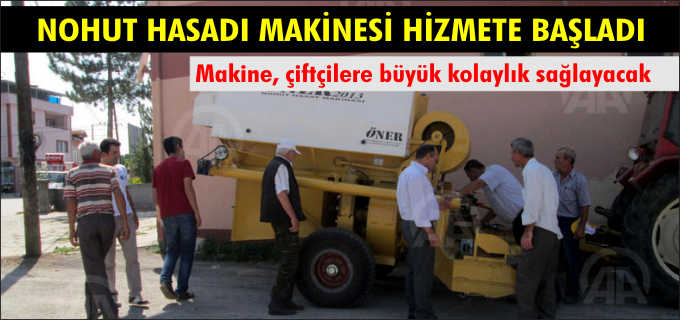 NOHUT HASADI MAKİNESİ HİZMETE BAŞLADI