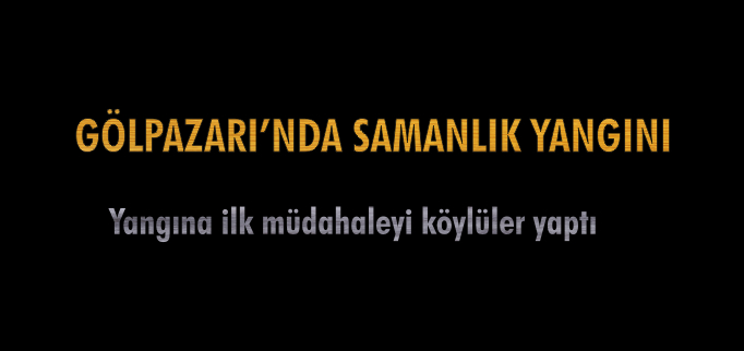 GÖLPAZARI’NDA SAMANLIK YANGINI