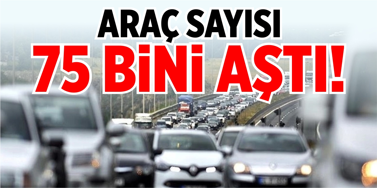 Araç sayısı 75 bini aştı