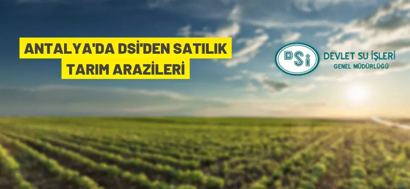 DSİ'den satılık tarım arazileri