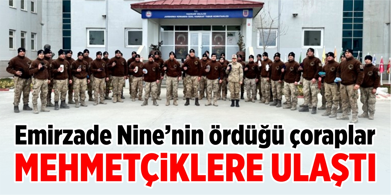 Emirzade Nine’nin ördüğü çoraplar Mehmetçiklere ulaştı