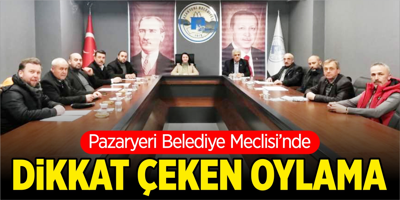 Pazaryeri Belediye Meclisi'nde dikkat çeken oylama