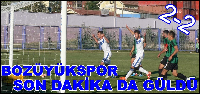 BOZÜYÜKSPOR SON DAKİKA DA GÜLDÜ
