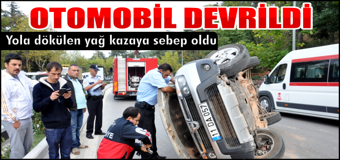 OTOMOBİL DEVRİLDİ