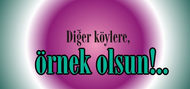 DİĞER KÖYLERE ÖRNEK OLSUN