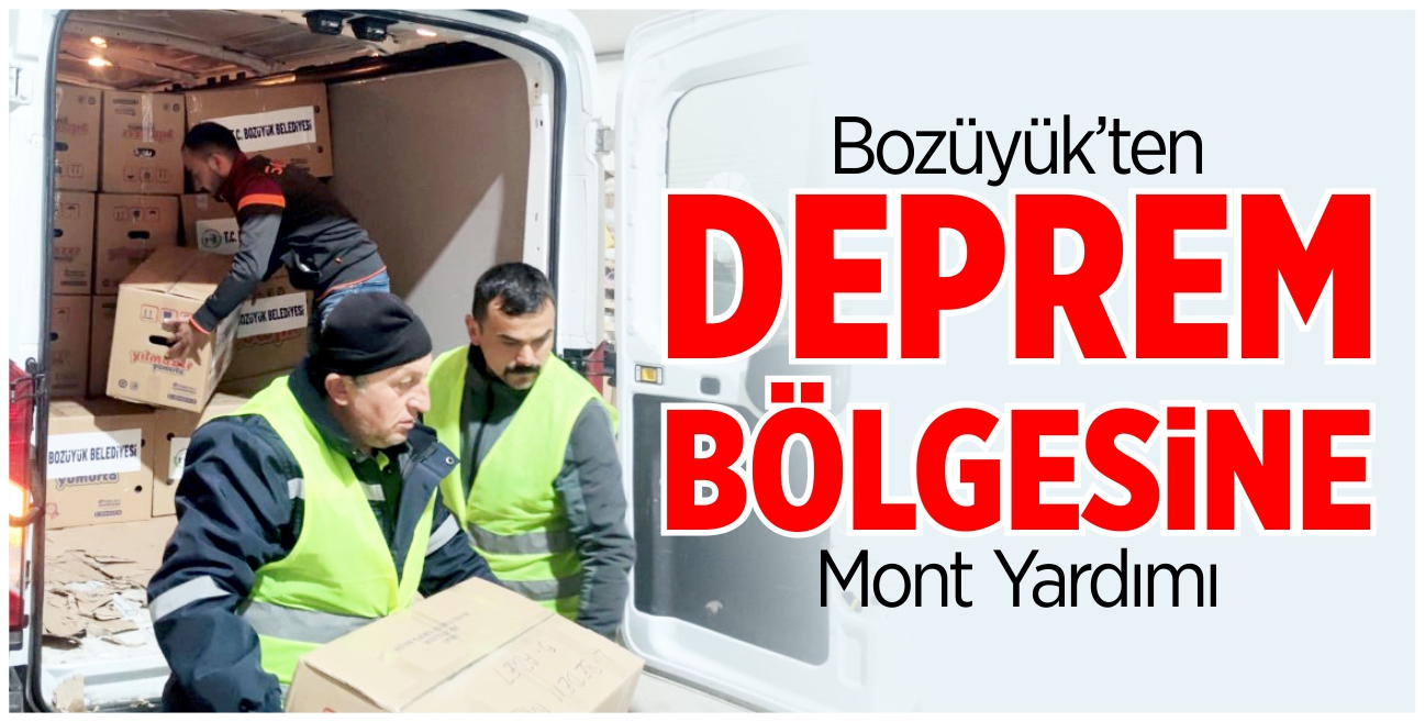 Bozüyük’ten deprem bölgesine mont yardımı