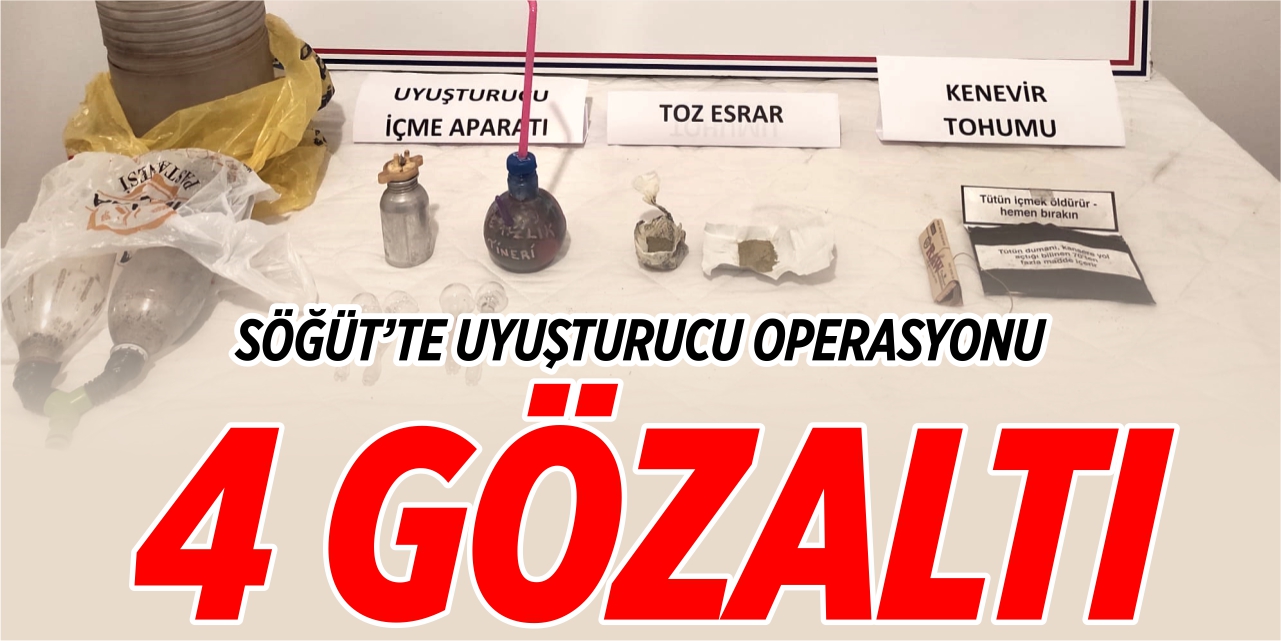 Söğüt’te uyuşturucu operasyonu