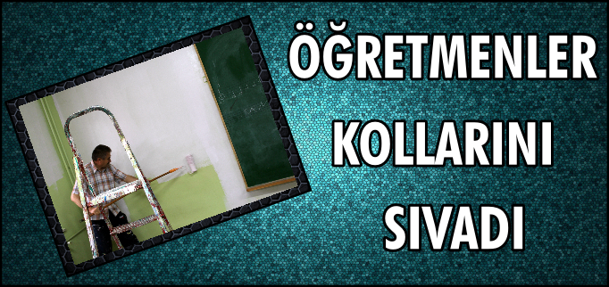 OKULUN BOYA VE BADANA İŞLERİNİ "GÖNÜLLÜ ÖĞRETMENLER" YAPTI