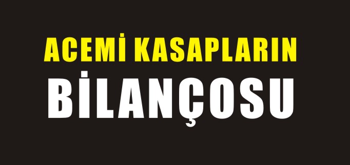 ACEMİ KASAPLARIN BİLANÇOSU