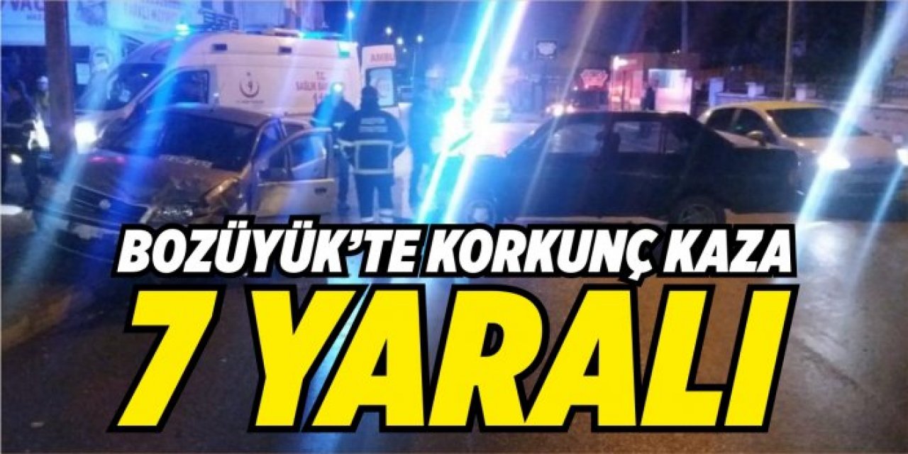 Bozüyük'te korkutan kaza: 7 yaralı