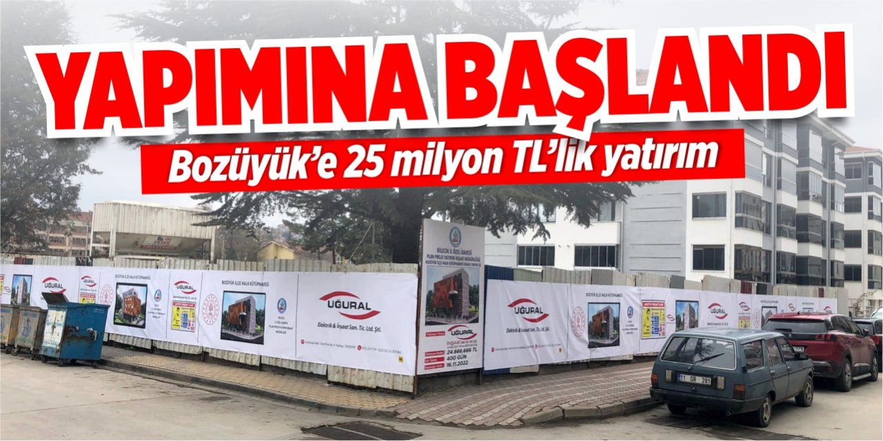 Bozüyük’te yeni kütüphane için ilk kazma vuruldu