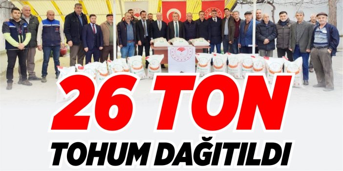 26 ton nohut tohumu dağıtıldı