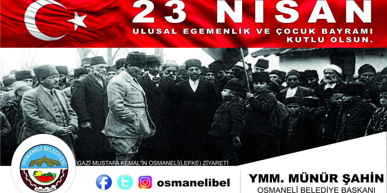 Osmaneli Belediyesi - 23 Nisan Kutlama İlanı