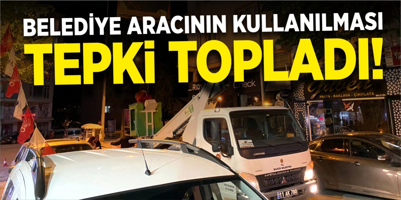 Belediye aracının kullanılması tepki topladı!