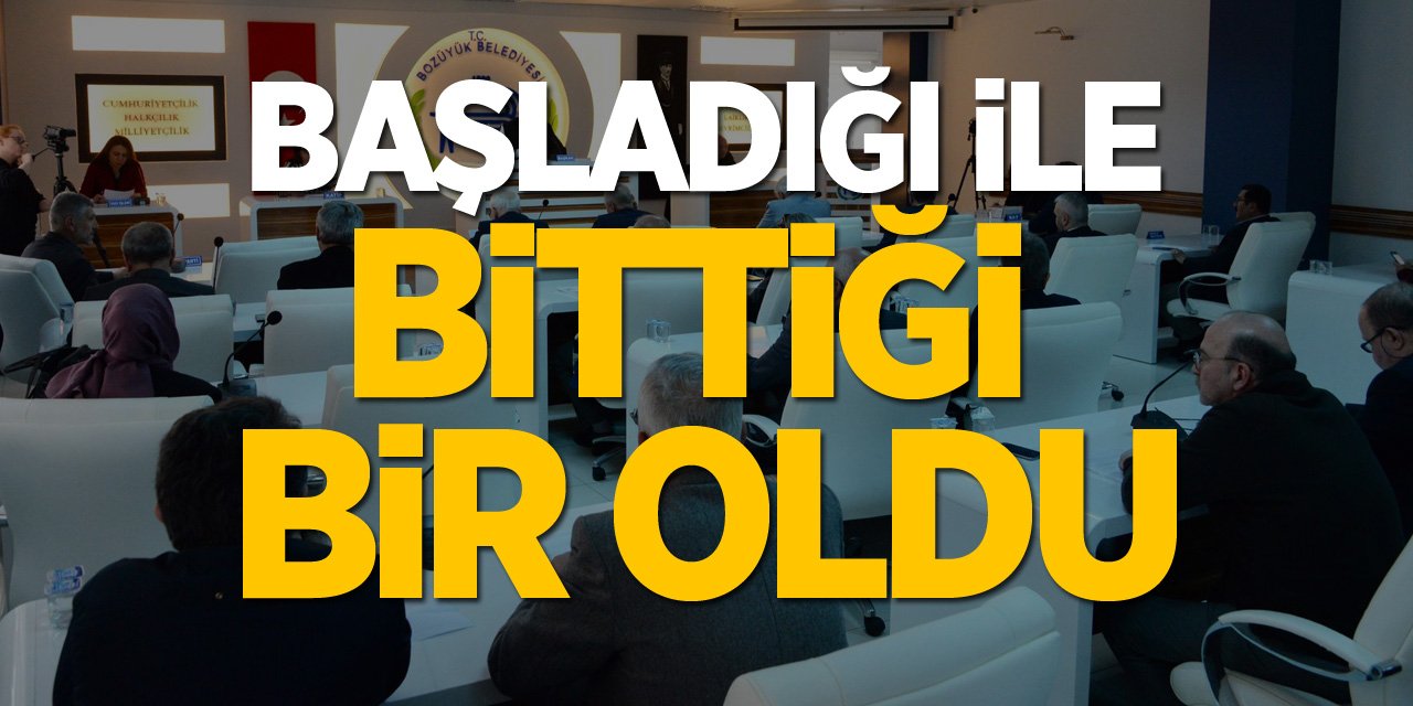 Başladığı ile Bittiği Bir Oldu