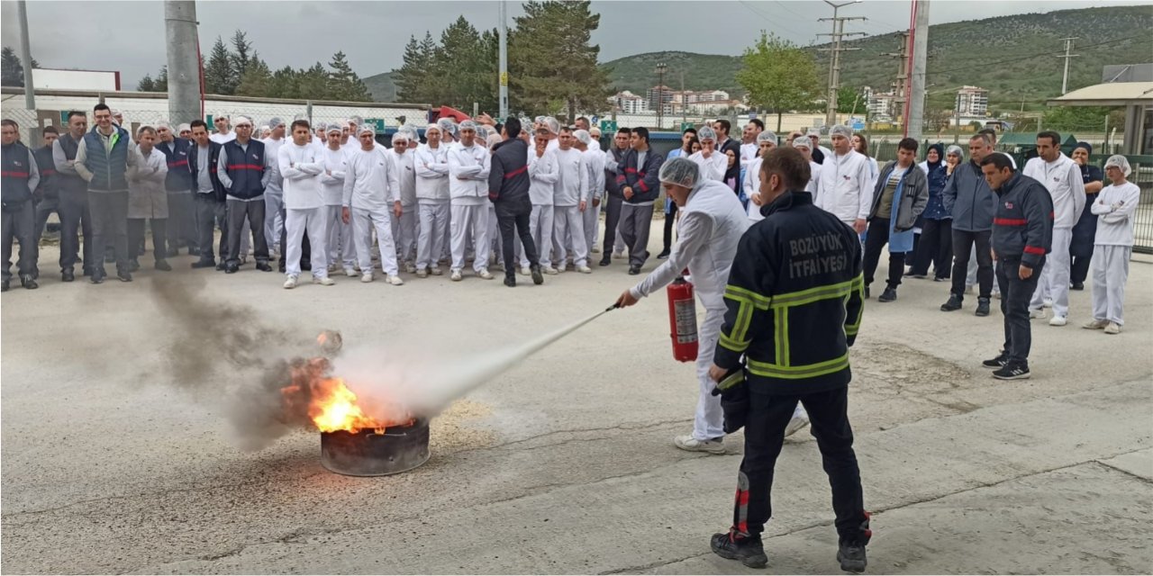 ETİ çalışanlarına yangın eğitimi verildi