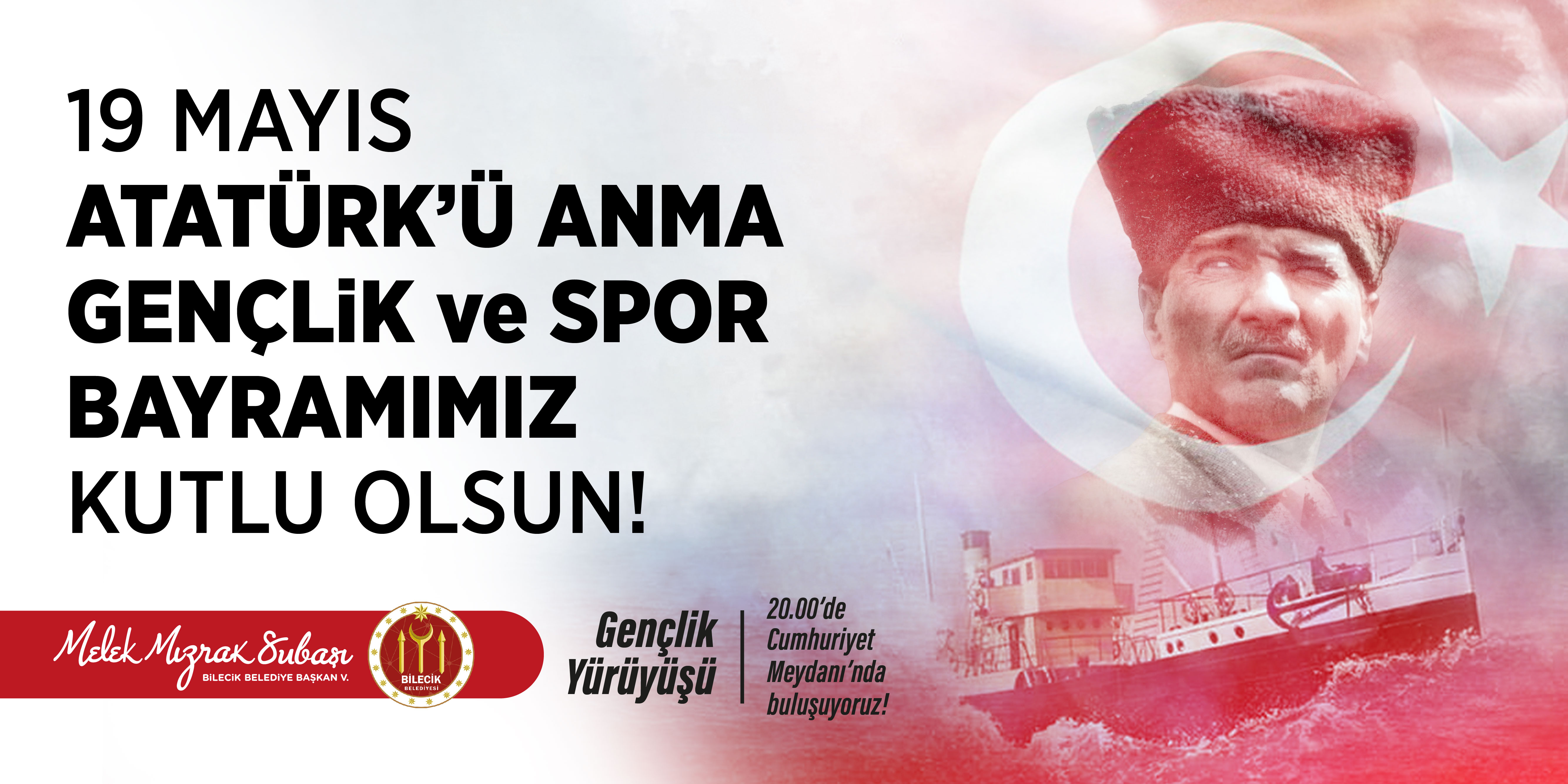 19 Mayıs Atatürk'ü Anma ve Spor Bayramımız Kutlu Olsun - Bilecik Belediye Başkan V. Melek Mızrak Subaşı