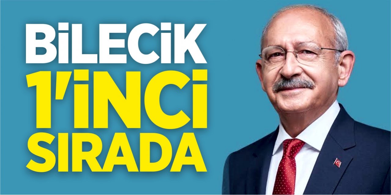 Bilecik 1’inci sırada!