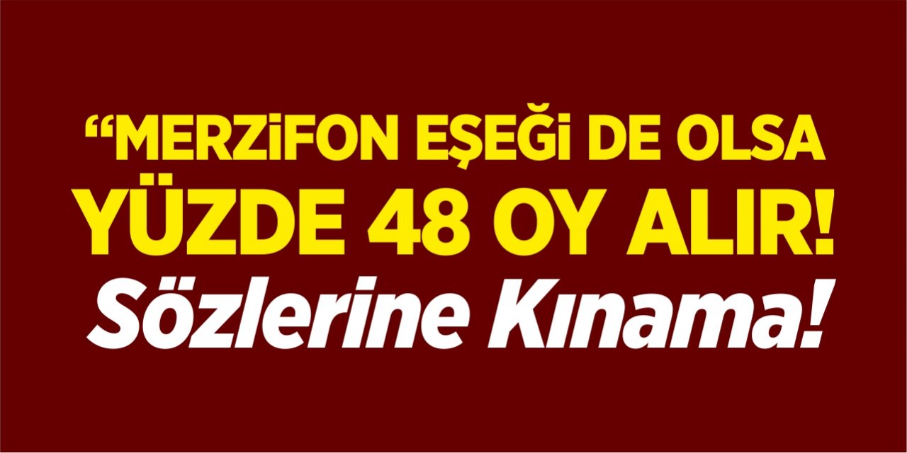 “Merzifon eşeği de aday olsa %48 alır” sözlerine kınama!