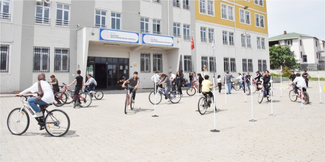 Belediyeden okullarda bisiklet eğitimi