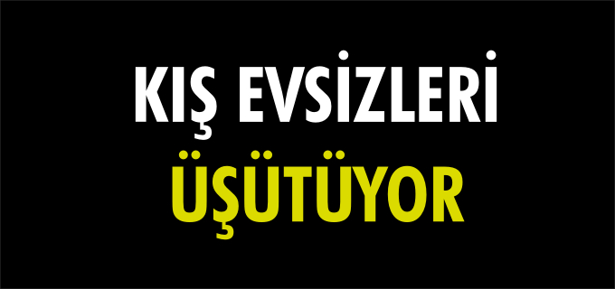 KIŞ EVSİZLERİ ÜŞÜTÜYOR