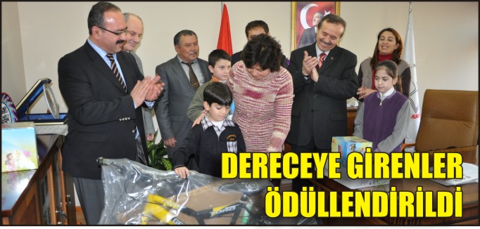 DERECEYE GİRENLER ÖDÜLLENDİRİLDİ