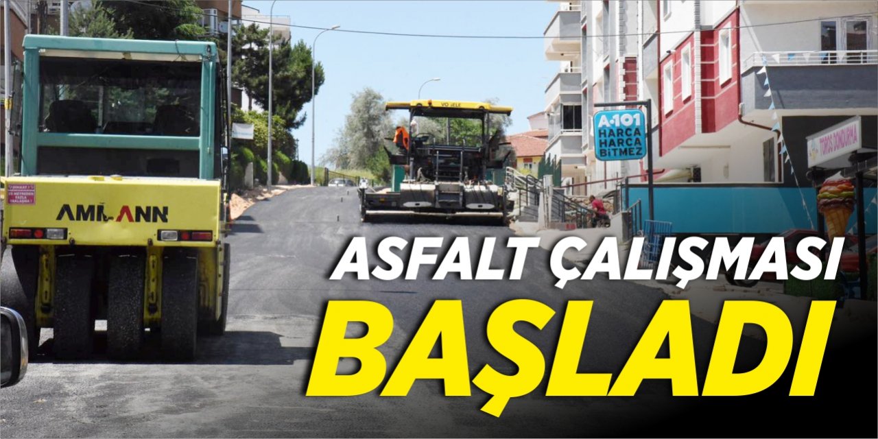 Asfalt çalışması başladı