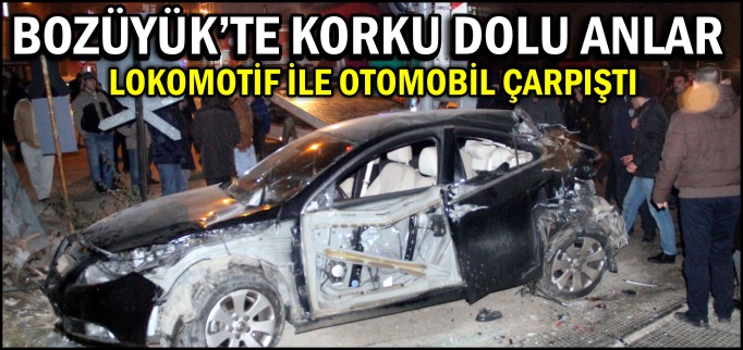 LOKOMOTİF İLE OTOMOBİL ÇARPIŞTI