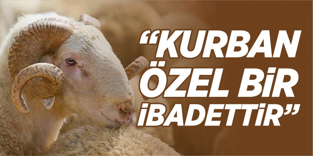 “Kurban; özel bir ibadettir”