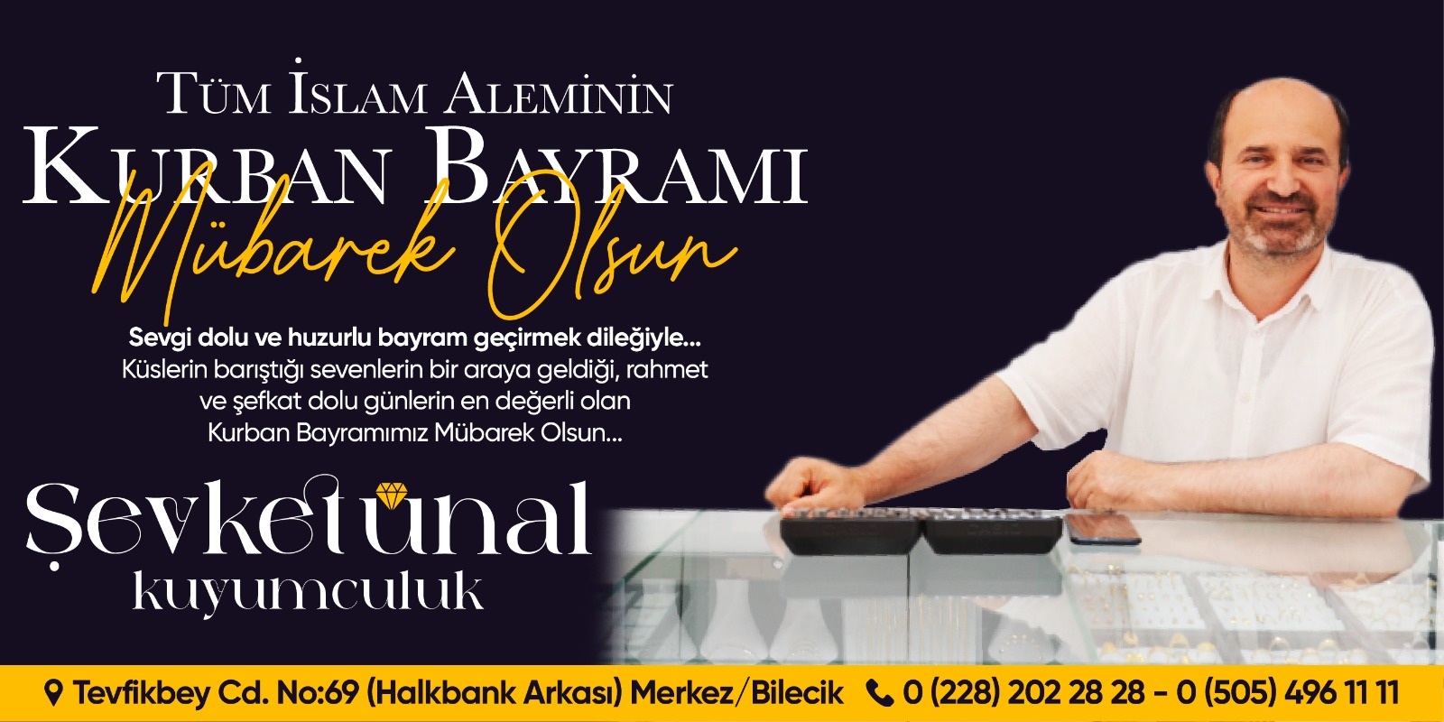 Tüm İslam Aleminin Kurban Bayramı Mübarek Olsun - Şevket Ünal Kuyumculuk