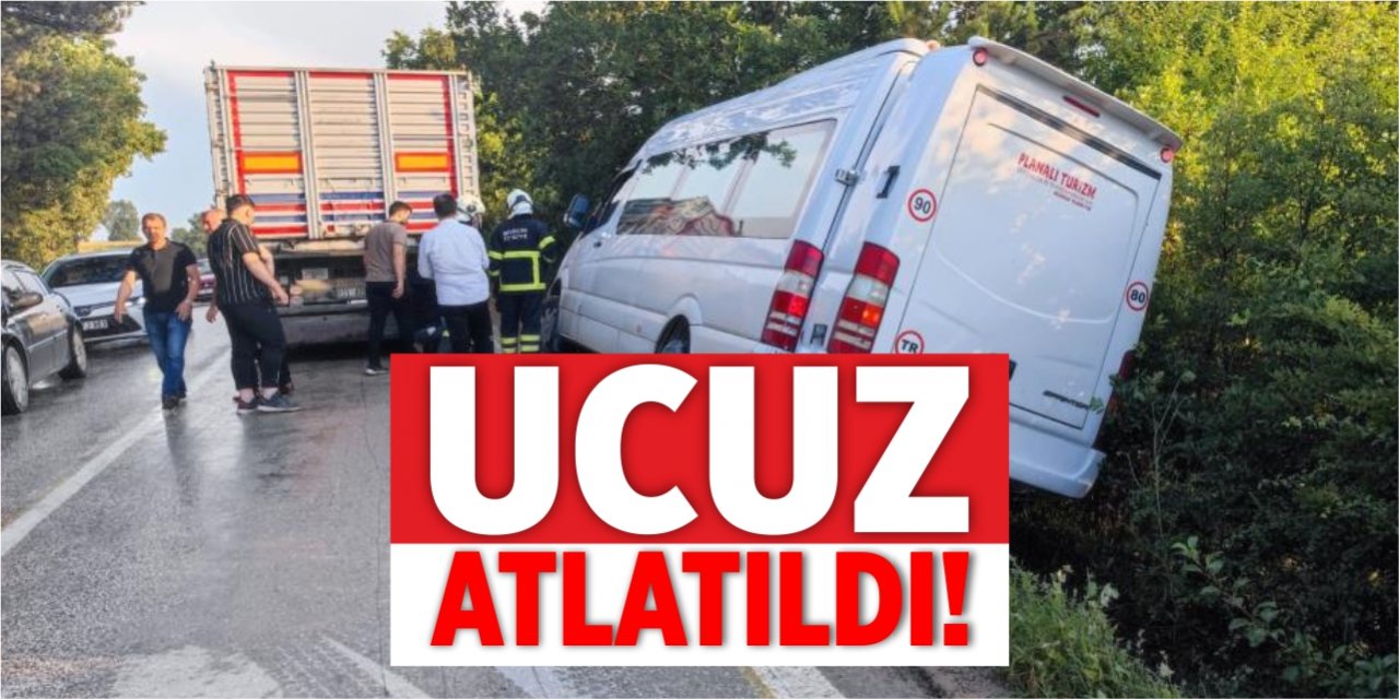 Trafik kazası ucuz atlatıldı