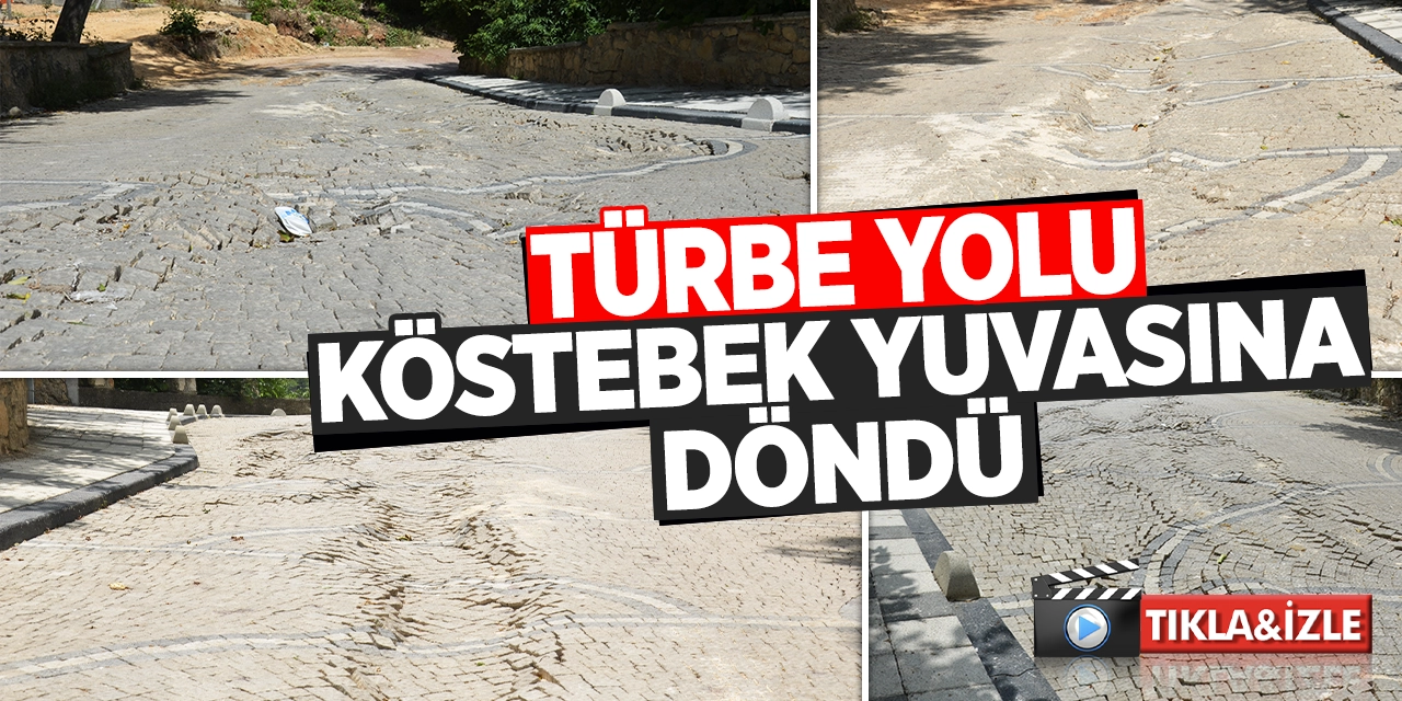 Türbe yolu köstebek yuvasına döndü!