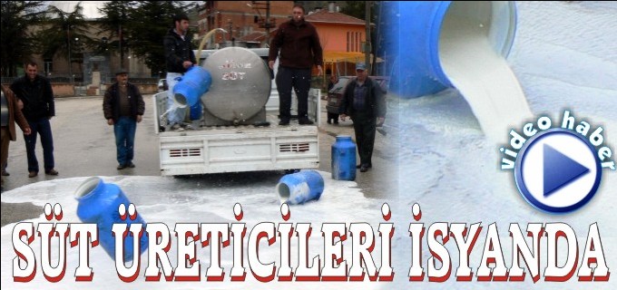 DODURGA’DA SÜT ÜRETİCİLERİ İSYANDA