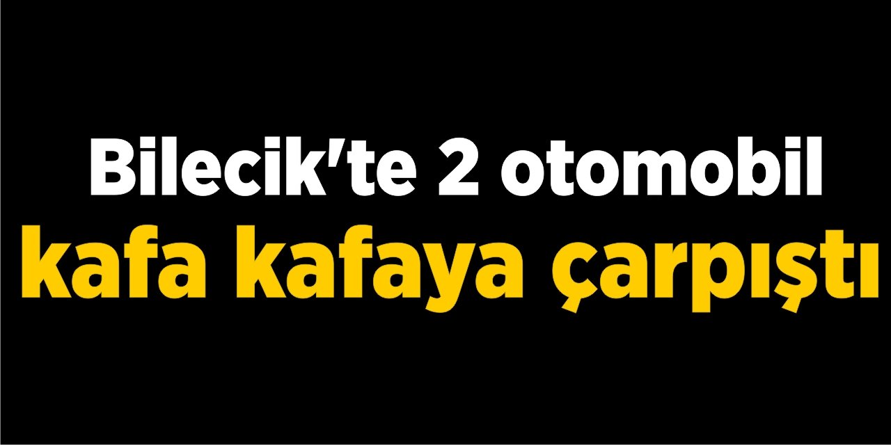 Bilecik'te 2 otomobil kafa kafaya çarpıştı