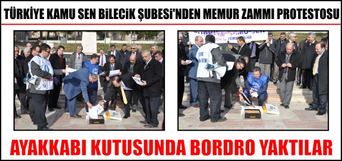 TÜRKİYE KAMU SEN BİLECİK ŞUBESİNDEN MEMUR ZAMMI PROTESTOSU